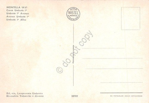 Cartolina Montella Corso Umberto I animata case SHELL negozi anni … | Immagine Gallery 2