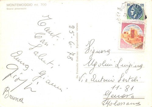 Cartolina Montemoggio elicottero Vedutine | Immagine Gallery 2