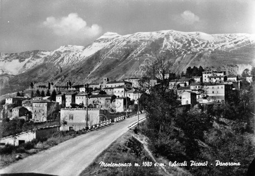Cartolina Montemonaco Ascoli Piceno Panorama 1951