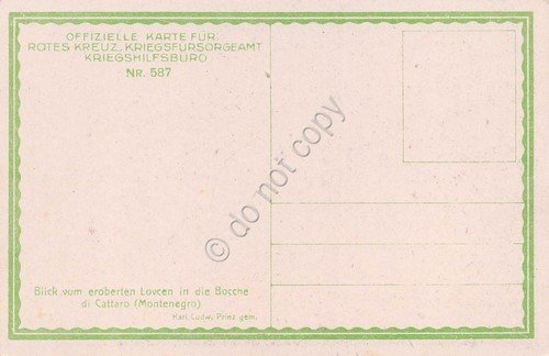 Cartolina Montenegro Loucen in die Bocche di Cattaro n. 587