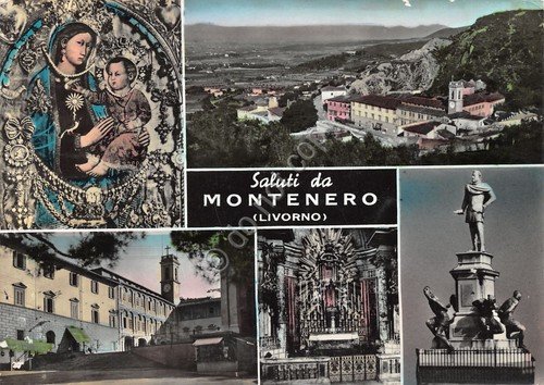 Cartolina Montenero 5 vedute (Livorno)