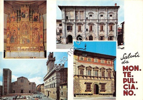 Cartolina Montepulciano Saluti da Vedutine (Altre tematiche)