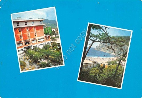 Cartolina Monterosso al Mare Hotel Palme 2 vedute 1984