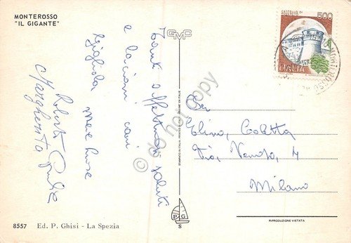 Cartolina Monterosso il Gigante spiaggia animata | Immagine Gallery 2