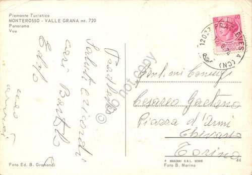 Cartolina Monterosso Valle Grana Cuneo panorama 1974 | Immagine Gallery 2