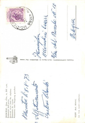 Cartolina Montese panorama aereo 1973 | Immagine Gallery 2