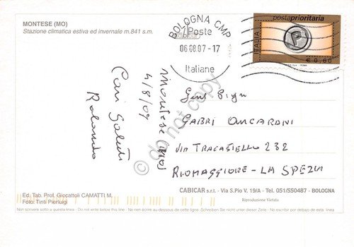 Cartolina Montese vedute di feste tradizionali 2007