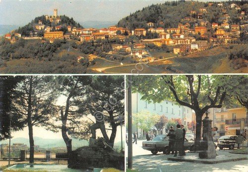 Cartolina Montese vedute varie paese e panorama 1994