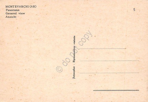 Cartolina Montevarchi panorama paese ferrovia anni '80 | Immagine Gallery 2