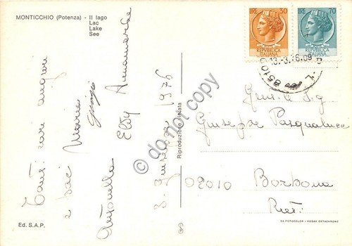 Cartolina Monticchio Lago 1976