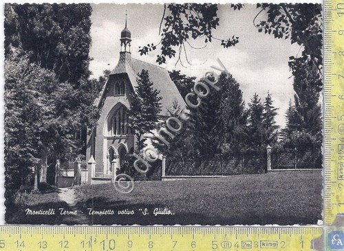 Cartolina Monticelli Terme Tempietto S. Giulio 1958 (Parma) | Immagine principale