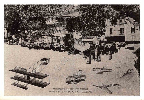 Cartolina Montichiari Festival dei motori 1995 circuito aereo del 1909