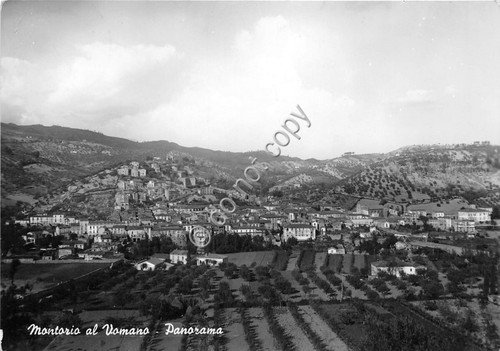 Cartolina Montorio al Vomano Panorama 1953