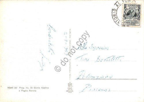 Cartolina Montorio al Vomano Panorama 1953