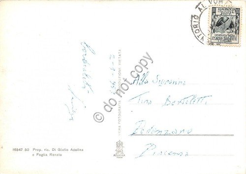 Cartolina Montorio al Vomano Panorama 1953