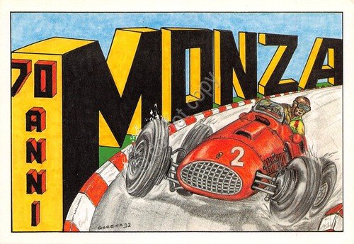Cartolina Monza 70° Anniversario del circuito automobilistico | Immagine principale