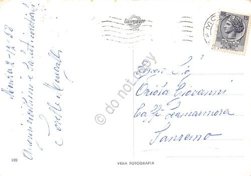 Cartolina Monza Basilica S. Giovanni Battista Particolare Facciata 1958