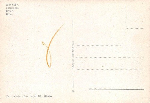Cartolina Monza Duomo Auto d'epoca bus