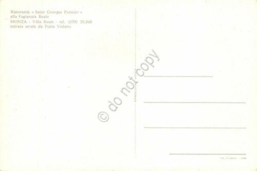 Cartolina Monza Parco Reale Ristorante St Georges Premier (Milano)