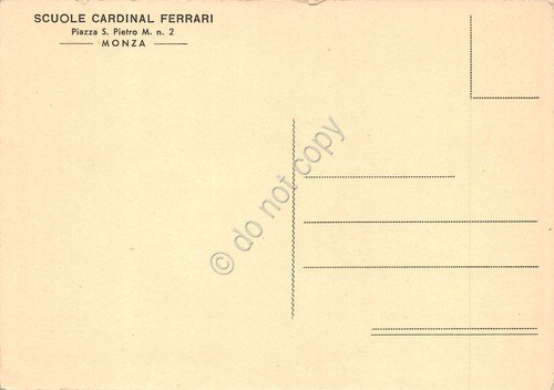 Cartolina Monza Scuole Cardinal Ferrari la Cappella | Immagine Gallery 2