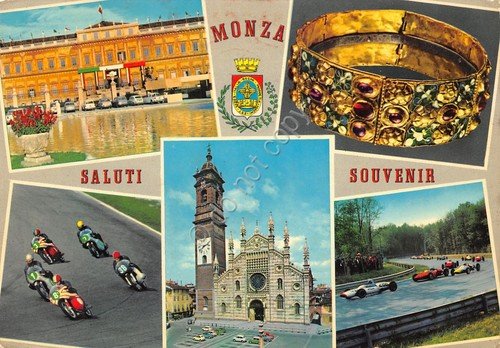Cartolina Monza vedute gara moto autodromo (Milano) | Immagine principale