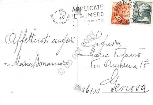 Cartolina Monza Villa Reale 1967 auto d'epoca