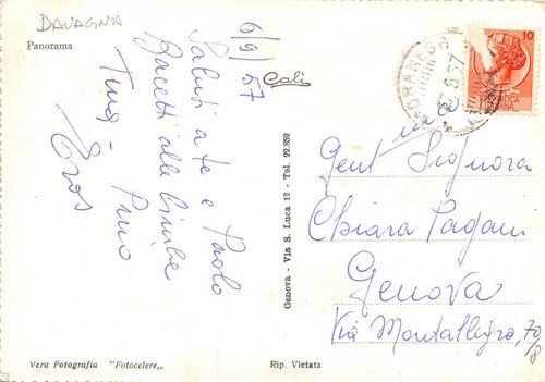 Cartolina Moranego Panorama 1957 (Genova) | Immagine Gallery 2