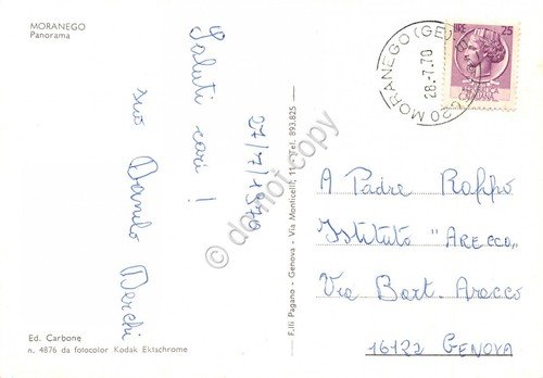 Cartolina Moranego panorama valle e case 1970 | Immagine Gallery 2