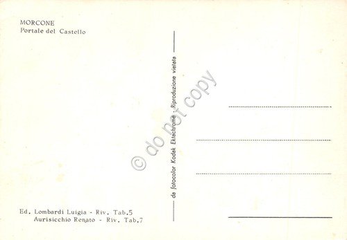 Cartolina Morcone portale del castello animata anni '70