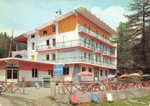 Cartolina Morgex Colle San Carlo Albergo Genzianella