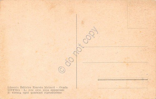 Cartolina Mornese panorama ingiallita