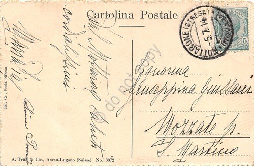 Cartolina Mottarone Grand Hotel Mottarone 1914