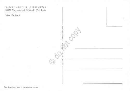 Cartolina Mugnano del Cardinale Santuario S. Filomena Viale De Lucia …