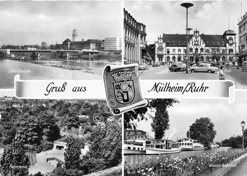 Cartolina Mulheim Vedutine anni '50