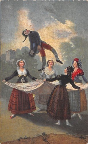 Cartolina Museo del Prado El pelele Goya