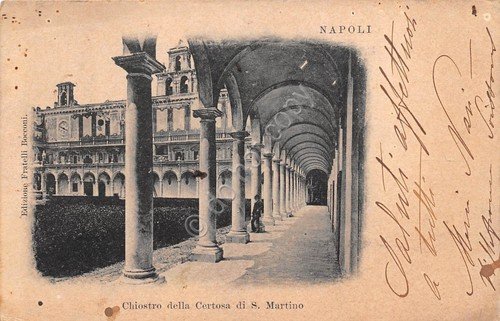 Cartolina Napoli Chiostro Certosa San Martino 1900 cca | Immagine principale