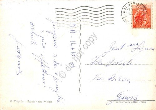 Cartolina Napoli Ingresso Galleria Umberto I Notturno1954 | Immagine Gallery 2