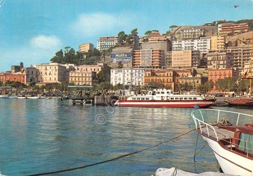 Cartolina Napoli Marina di Mergellina 1973
