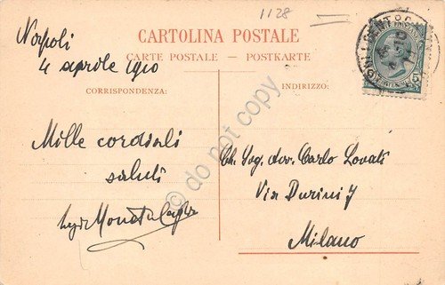 Cartolina Napoli Marinella lavandaie illustrata 1910 | Immagine Gallery 2