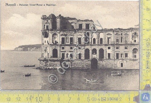 Cartolina Napoli Palazzo Donn'Anna a Posillipo 1920 | Immagine principale