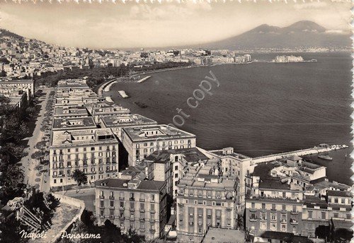 Cartolina Napoli Panorama 1948 segnatasse rotto Tassata
