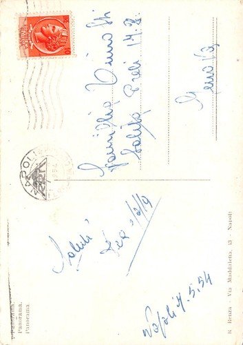 Cartolina Napoli Panorama 1954