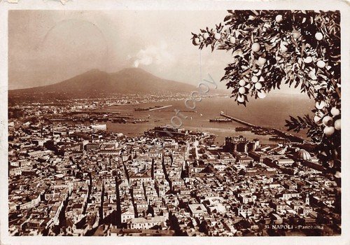 Cartolina Napoli Panorama anni '40 segnata | Immagine principale