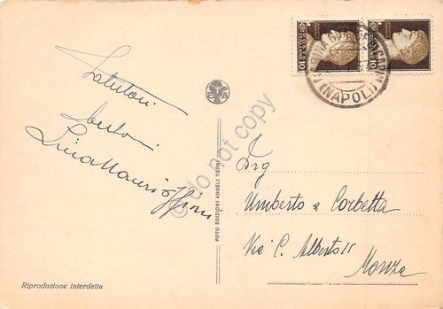 Cartolina Napoli Panorama anni '40 segnata | Immagine Gallery 2