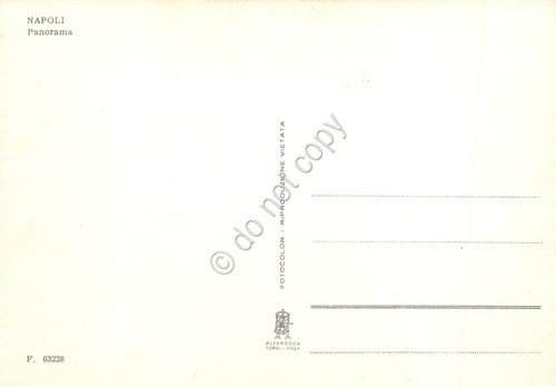 Cartolina Napoli Panorama con bougainvillae | Immagine Gallery 2
