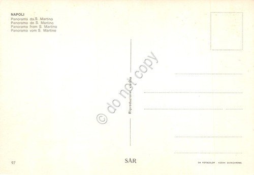 Cartolina Napoli Panorama da Terrazza in San Martino edizioni SAR | Immagine Gallery 2