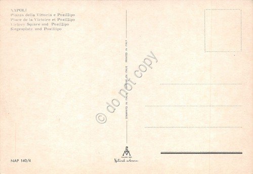 Cartolina Napoli Piazza della Vittoria e Posillippo | Immagine Gallery 2