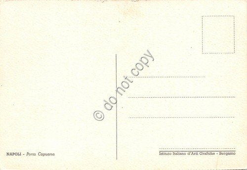 Cartolina Napoli Porta Capuana animata