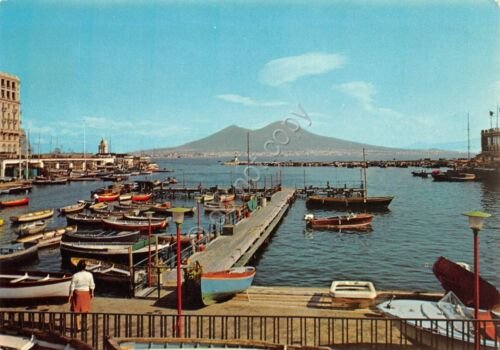 Cartolina Napoli Porticciolo Santa Lucia 1969