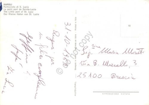 Cartolina Napoli Porticciolo Santa Lucia 1969
